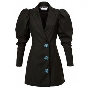 ROTATE Birger Christensen Carol Crystal-Embellished Blazer Mini Dress
